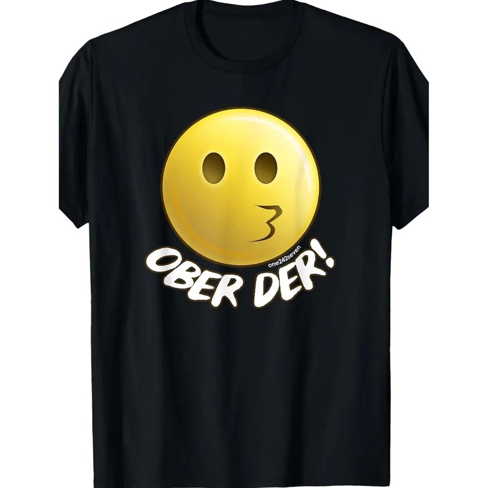 Filipino Ober Der Emoji Graphic T-Shirt Mens XL Black Short Sleeve Tee Humor